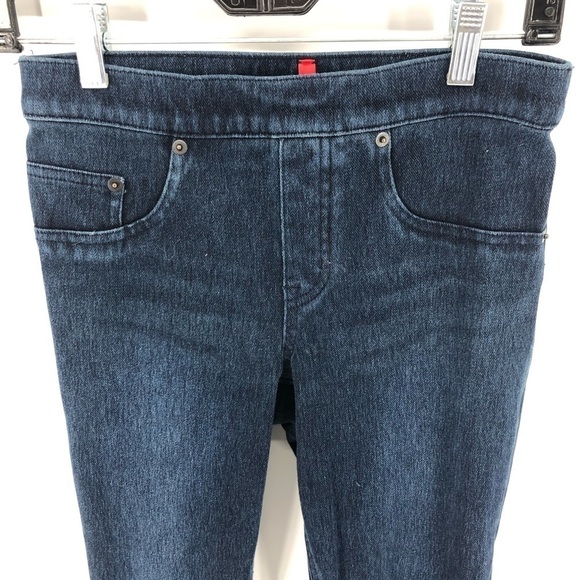 SPANX Jeanish High Rise Leggings Jeans Stretch Denim Pants Blue Slimming Size XS - Picture 3 of 10